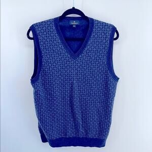 Brooks Brothers Extra Fine Merino Wool V-neck knit sweater vest sz L